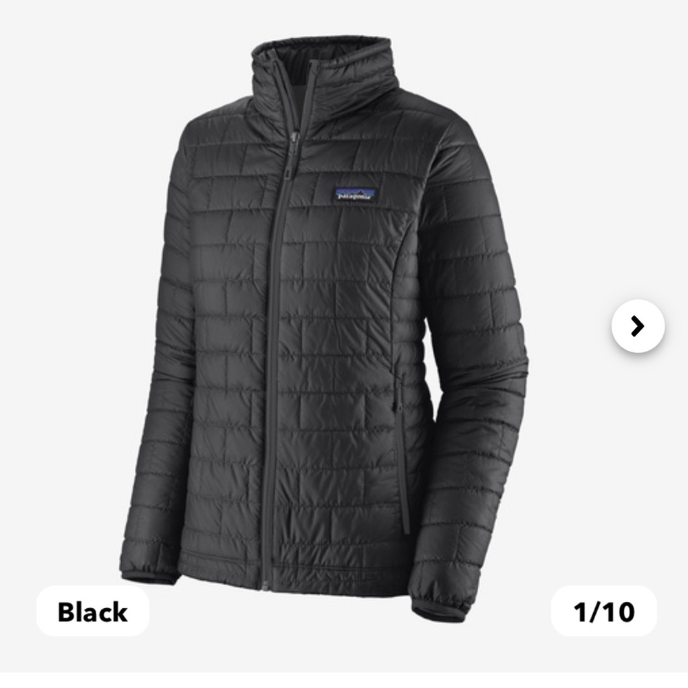 Patagonia Nano-puff jacket, size large, black